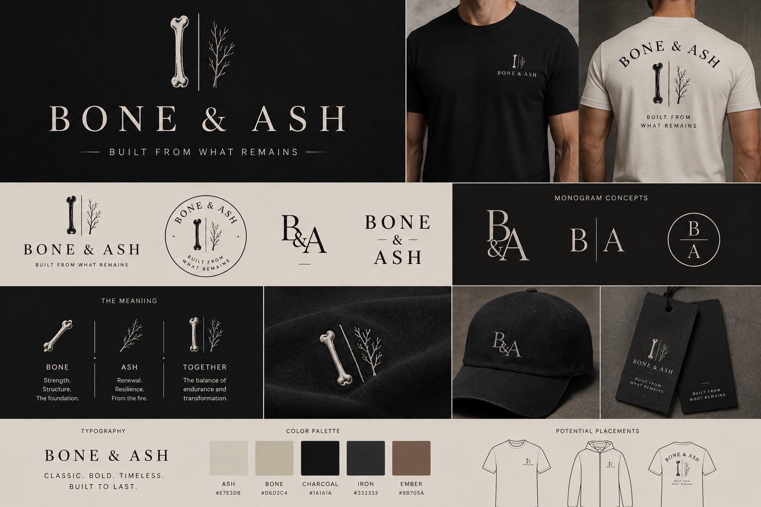 Bone & Ash logo concepts